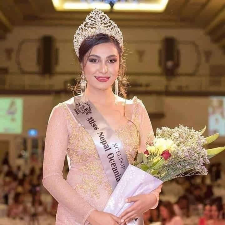 Anushka Shrestha won the Miss Nepal 2019 title in Kathmandu.