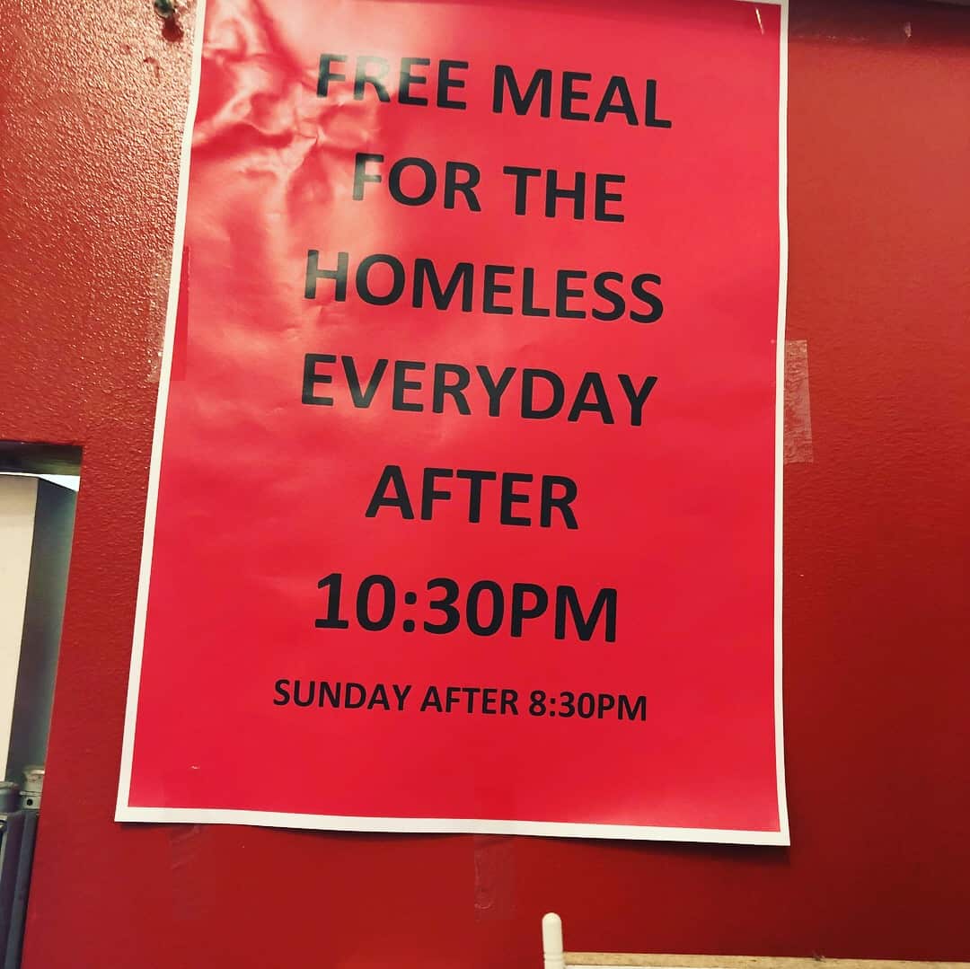 Free meal for the homeless