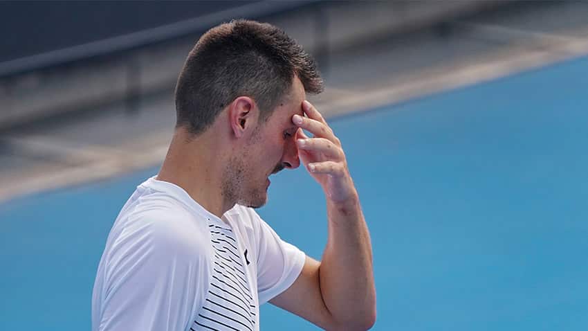 Bernard Tomic had to call for medical assistance.