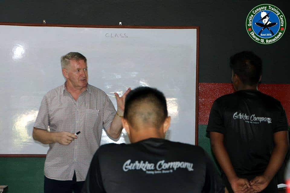 Australian Steve Roberts teaching English in Nepal.