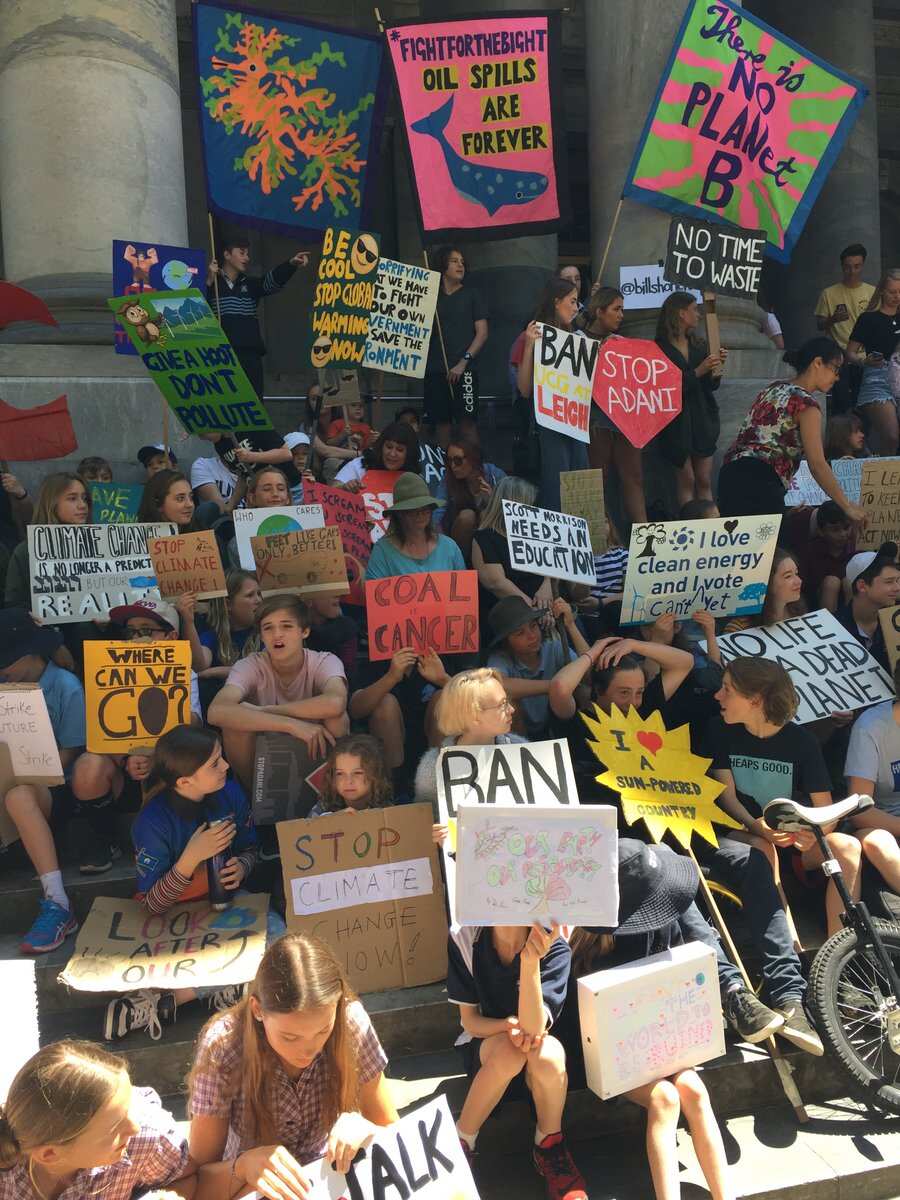 Climate change protest