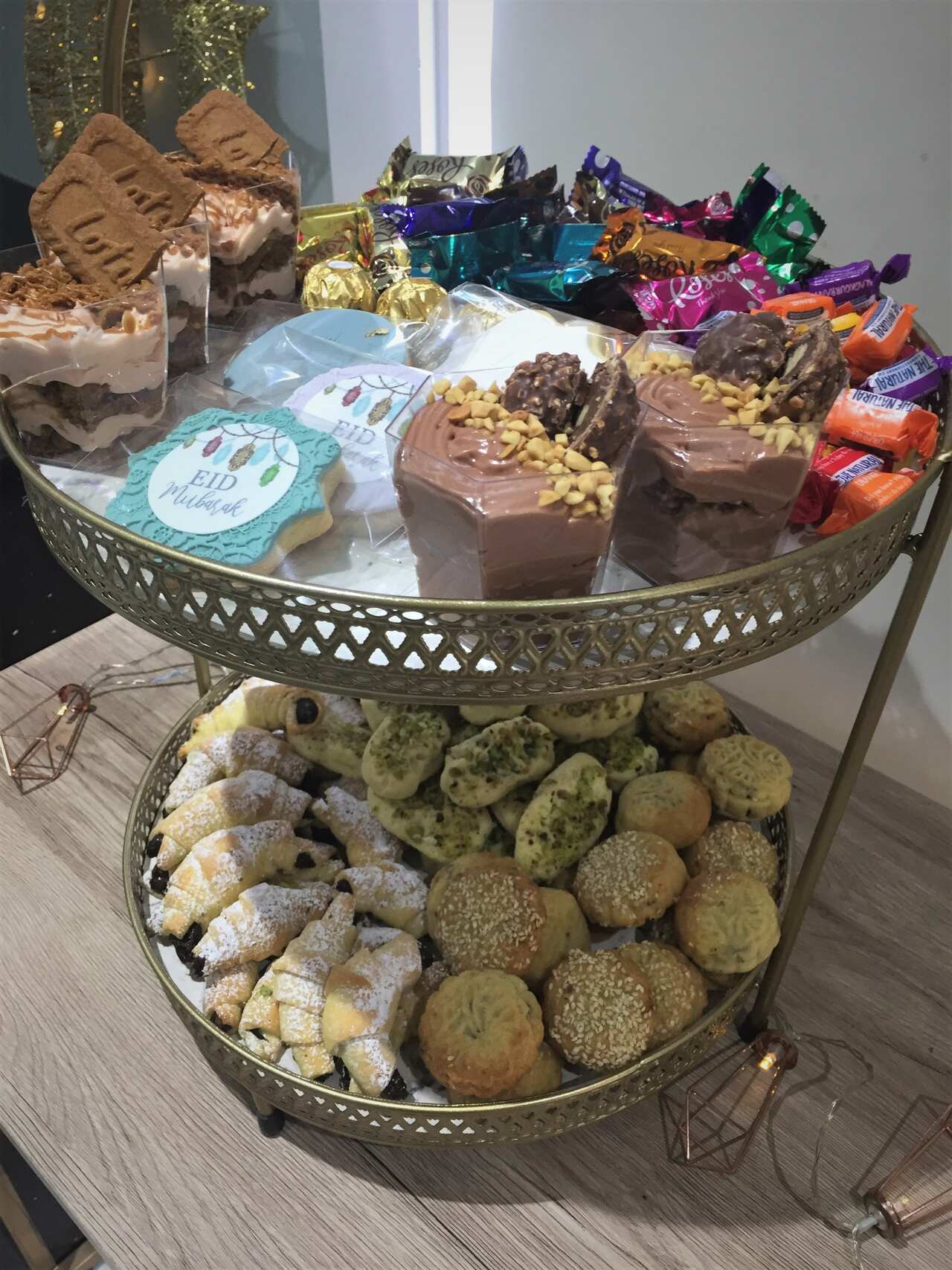 Cakes and biscuits are traditionally served at Eid al-Adha.