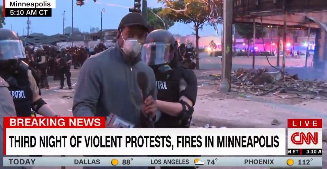 CNN reporter Omar Jimenez is arrested during a live broadcast