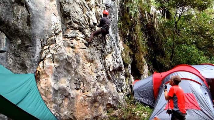 Rock climbing in Sagada