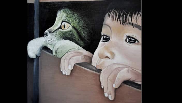 Painting by artist Salam Noah