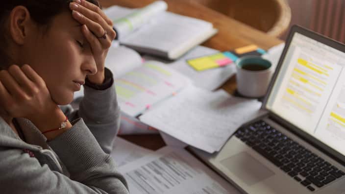 The woman is having trouble remembering recent events in her life.