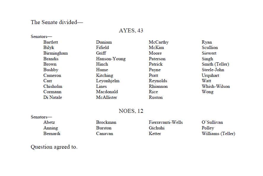 Here's how the vote on the same-sex marriage bill went.