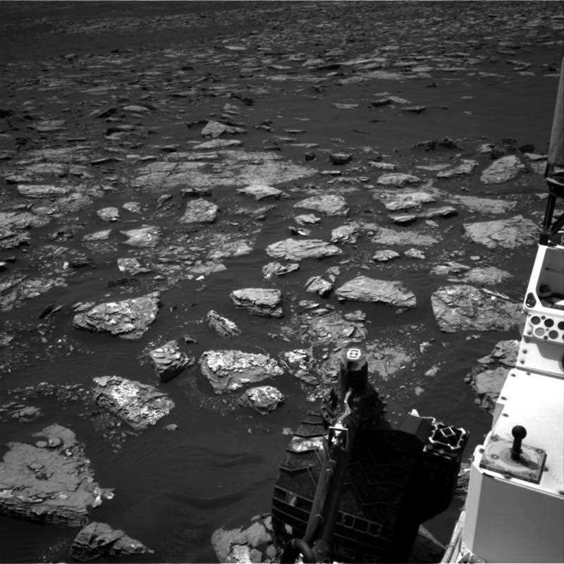 This Dec. 2, 2016 image taken by NASA's Curiosity rover shows rocky ground on the lower flank of Mount Sharp, a mountain on Mars.