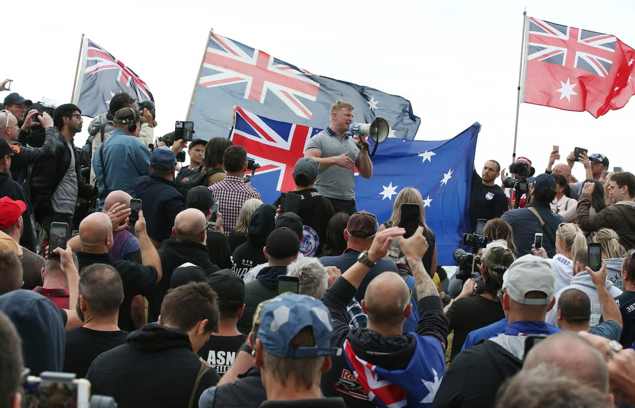 Far right figures such as Blair Cottrell have been seen sharing the content.