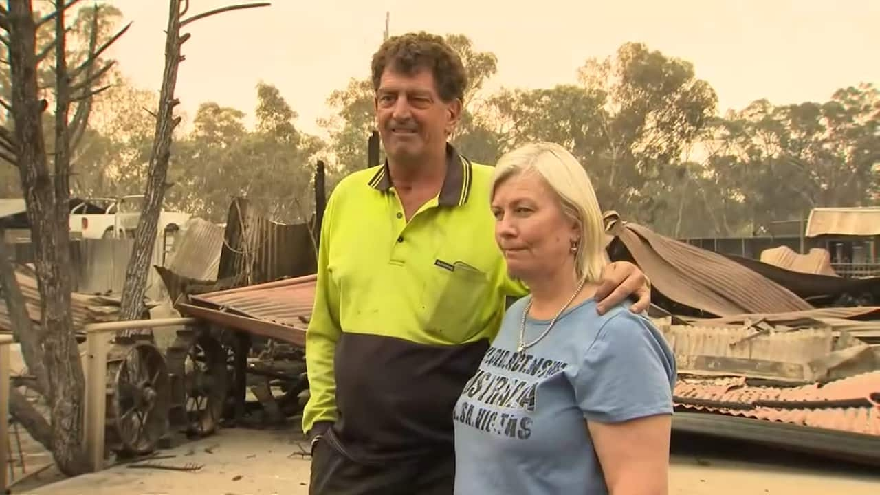 Glen and Diane Cross lost their home and business in the Tingha bushfire. 