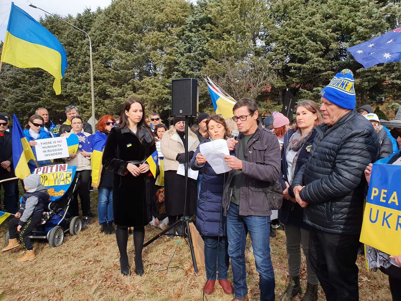 Canberra, 16 July 2022 - 8th year since the shooting down of MH17 and protest against Russian invasion of Ukraine.