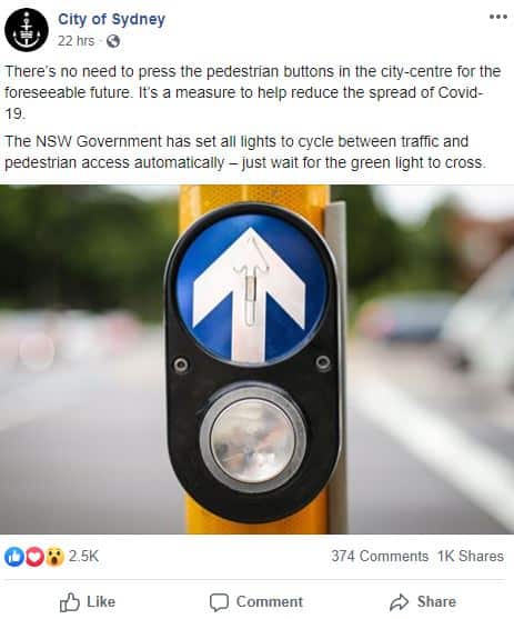City of Sydney的facebook页面