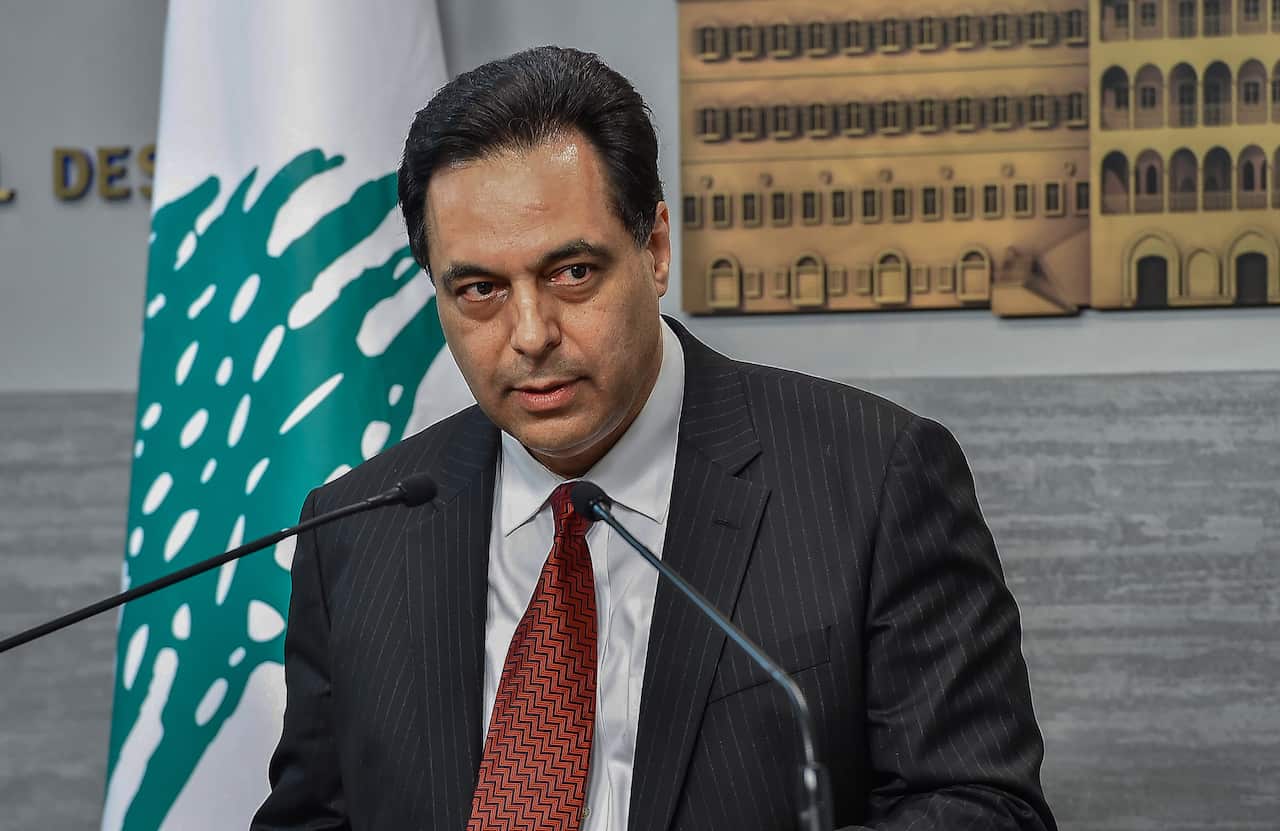 Lebanese prime minister Hassan Diab.