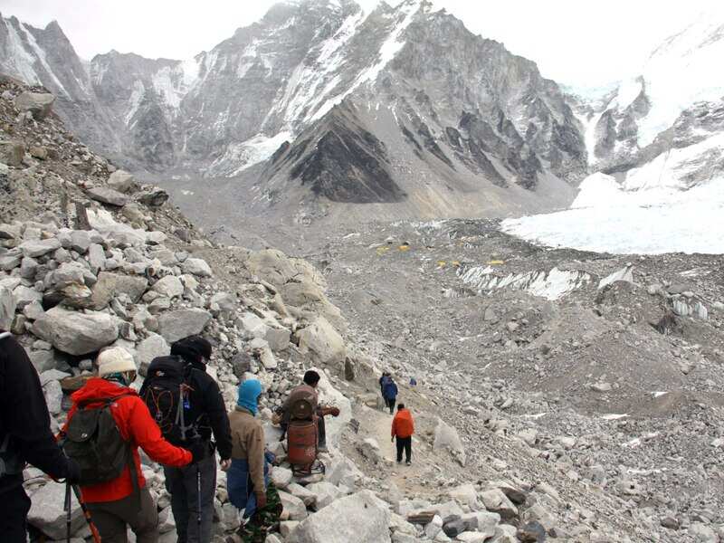 Nepal mountains and glaciers