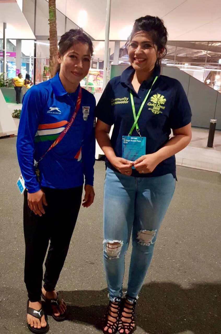 Dr. Chaithanya Unni with Indian boxer M C Mary Kom