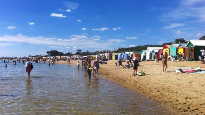 Christmas day at Melbourne beach