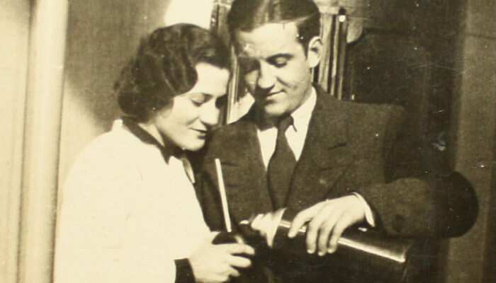 Angela y Clemente Secondo Serafino Pennini mientras estaban solteros.