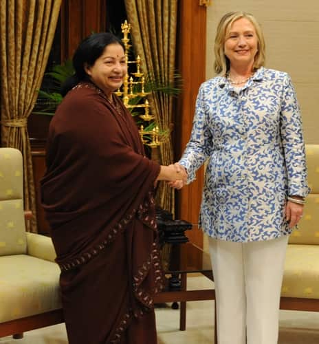 Clinton and Jayalalitha