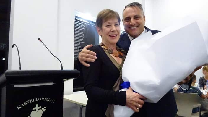 Greek Australian 'yiayia' Connie Gregory in an event of the Castellorizian Association of Victoria.