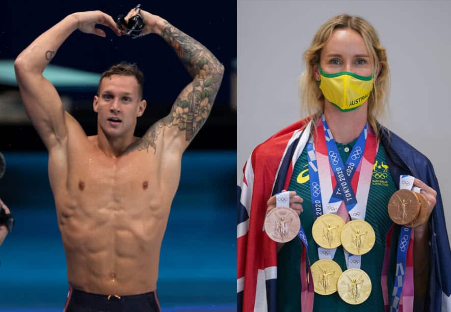 Caeleb Dressel e Emma McKeon, due dei grandi protagonisti dei Giochi di Tokyo