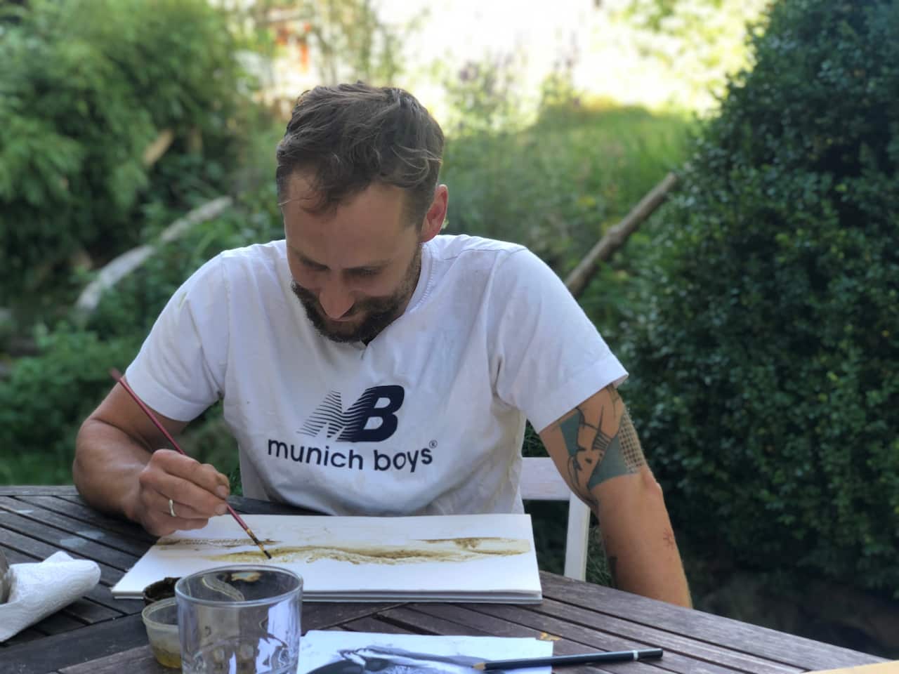 Werner Haertl cow dung painter artist Bavaria