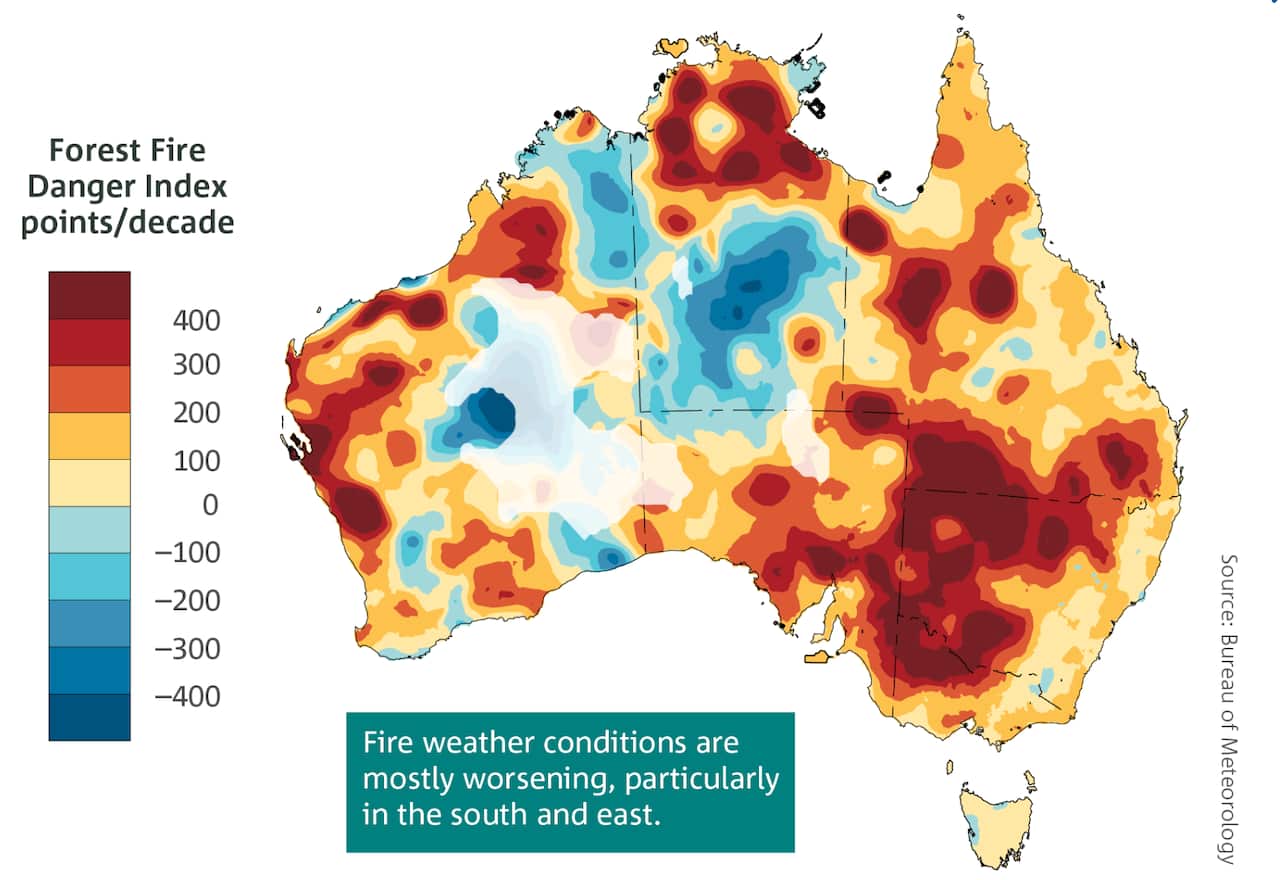 Bureau of Meteorology fire weather map