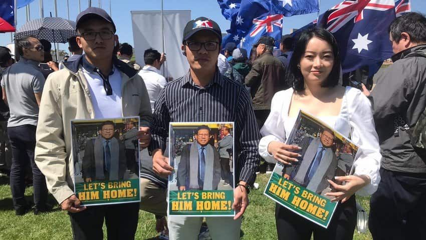 Những người tham dự biểu tình tại Canberra