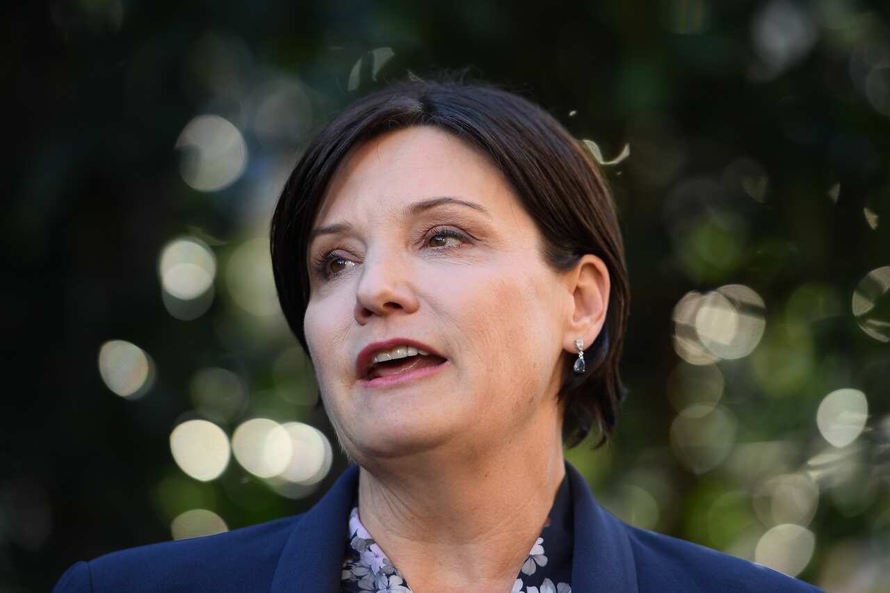 Jodi McKay speaking to the media in Sydney, Tuesday, May 25, 2021. 
