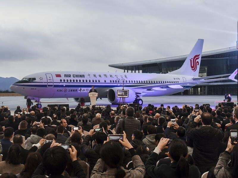 An Air China Boeing MAX 8 airliner
