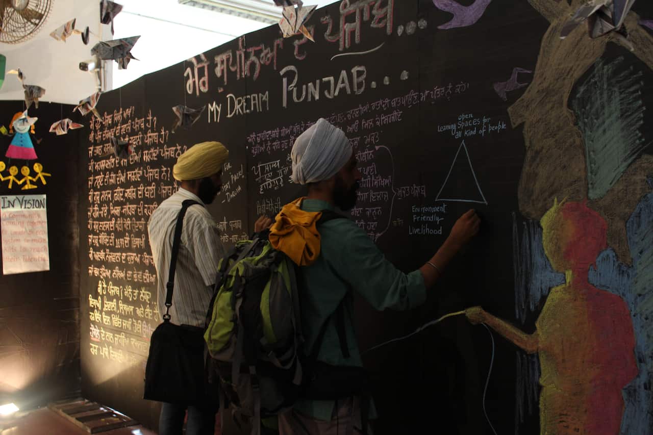 A workshop being run by Punjab Youth Leaders in Patiala