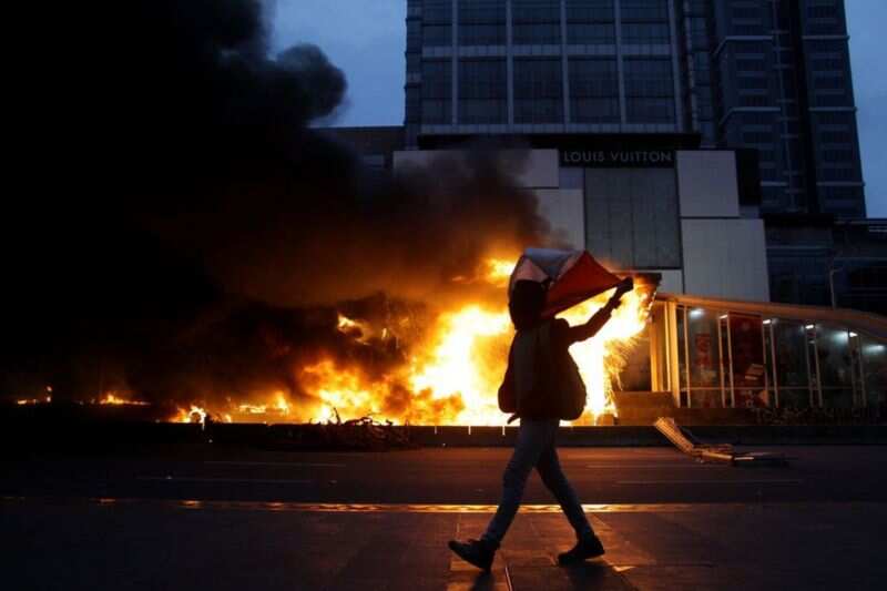 Street Demonstrator - Anti-Work Creation law protestor.  