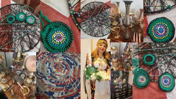 Gashaw Jalayi and her handmade items
