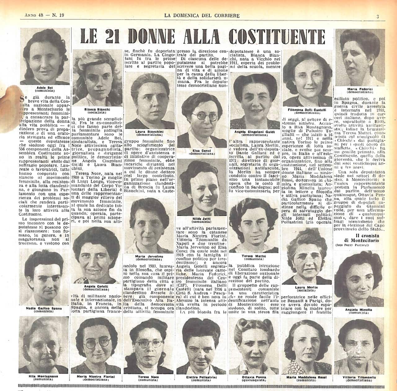 Le donne dell'Assemblea Costituente