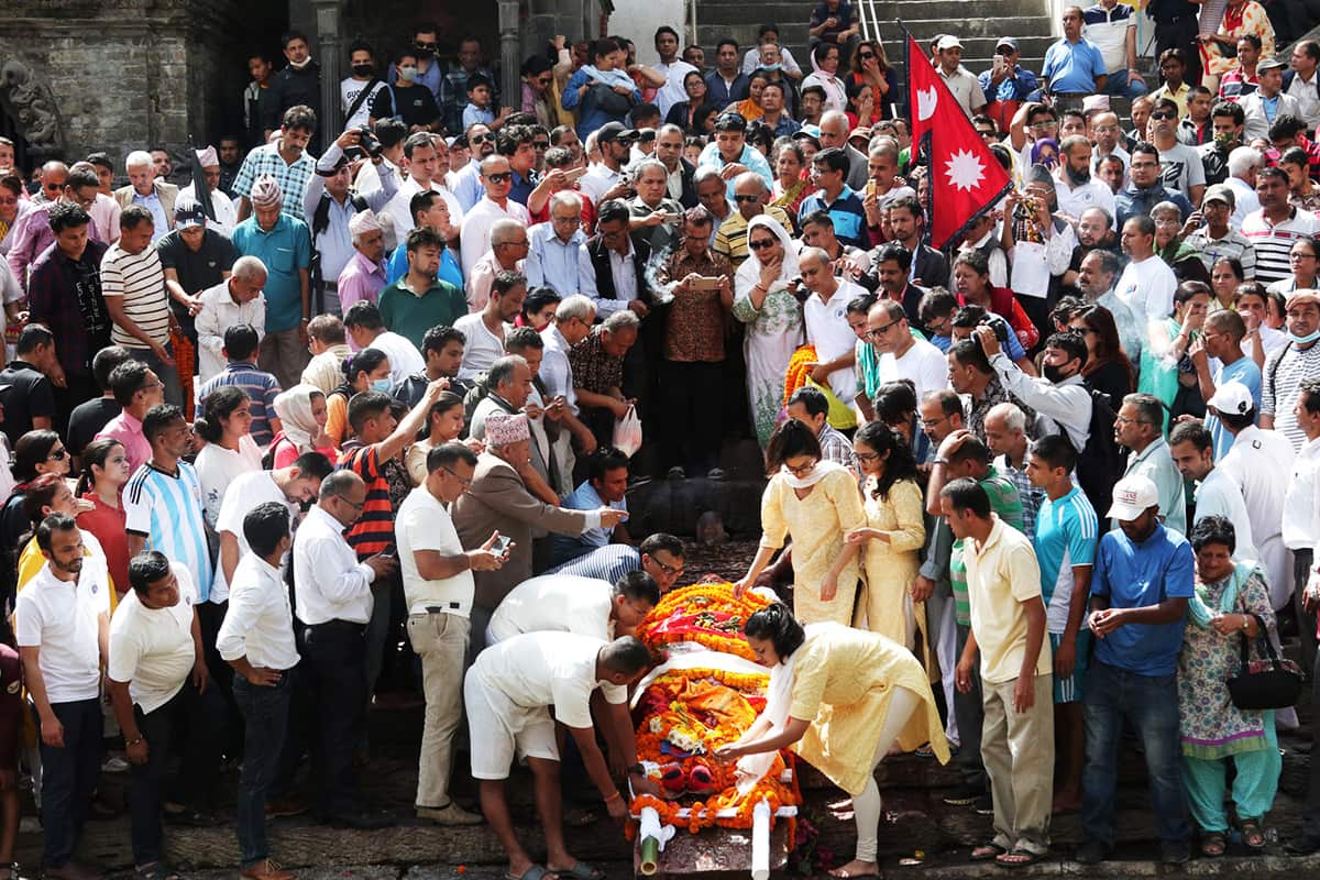 Dr Upendra Devkota's funeral held in Kathmandu.