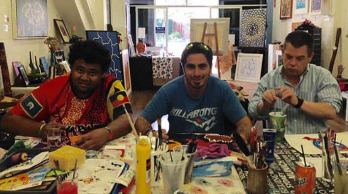Teilnehmer der "All Abilities Art Group" in Newcastle