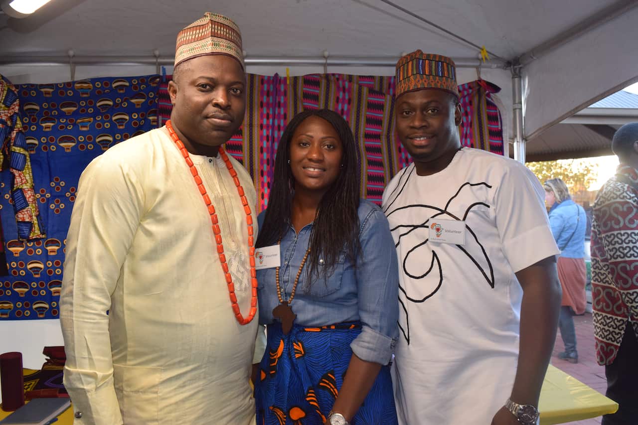 Charles Ogutando (left) is the representative of the Goulburn Valley Africa-Australia Community Association and other volunteers