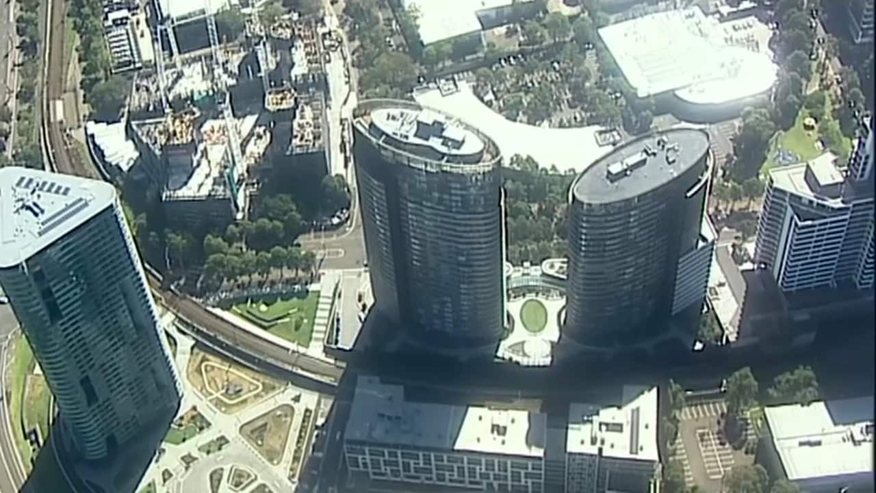 Emergency services were called to the Opal Tower on Monday afternoon following reports residents of the building had heard cracking sounds.