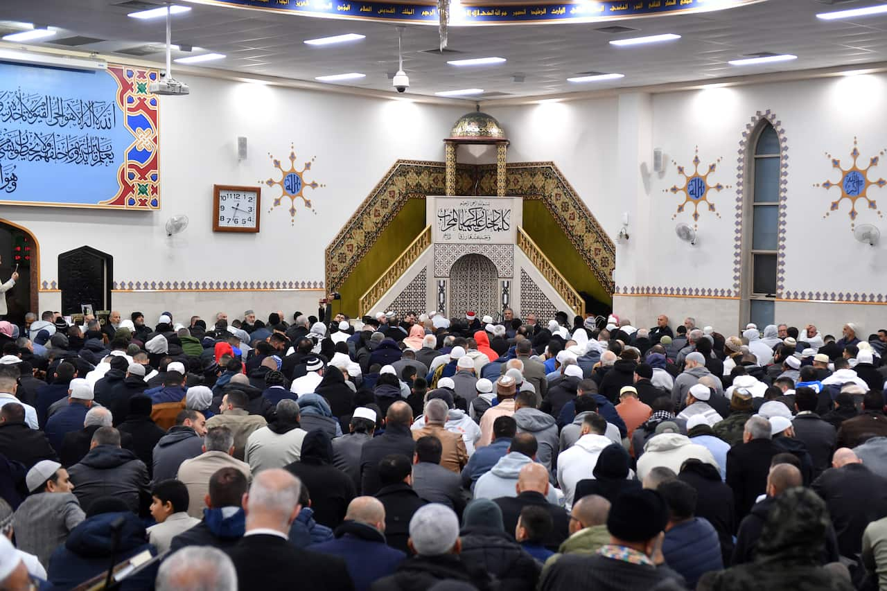 Members of the Muslim community celebrate Eid al-Fitr last year.