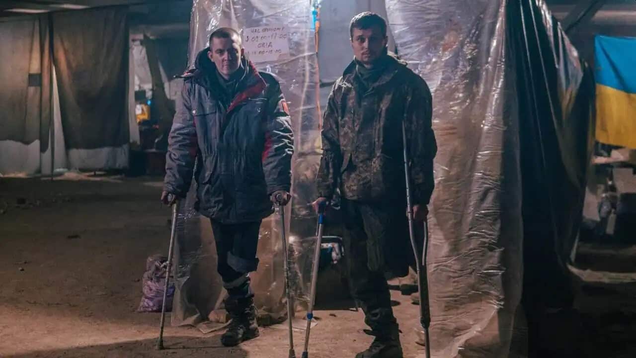 These images show wounded defenders and civilians at the Azovstal Plant in Mariupol, Ukraine on 11 May, 2022.