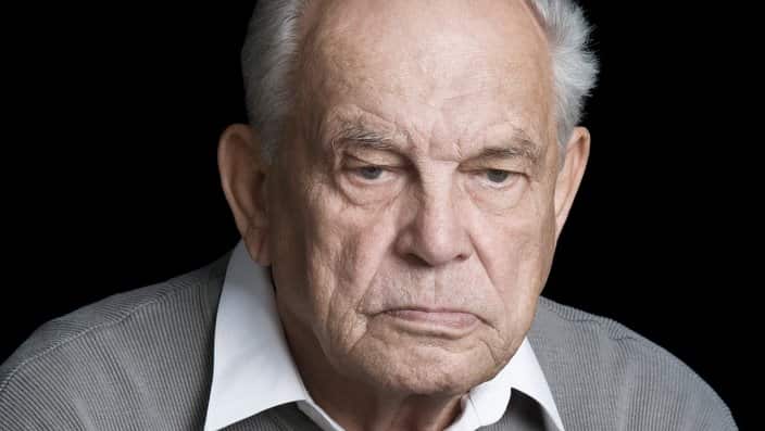 Studio shot of senior man