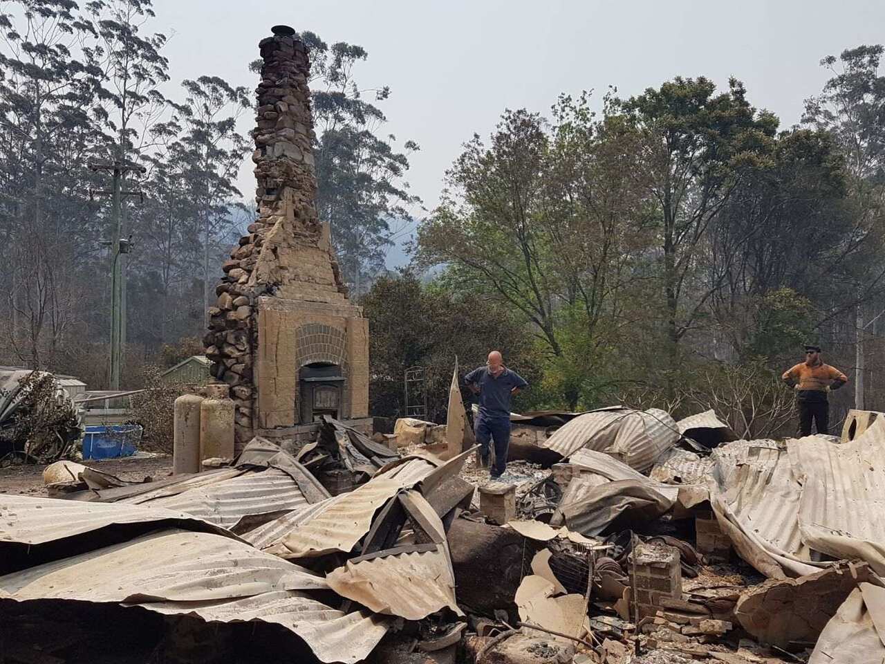 Helen Jones' home after the NSW bushfires