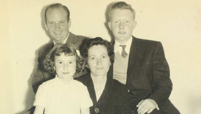 La familia Pennini. Padres: Angela y Clemente Hijos: Liliana y Jorge. (Cortesía Angela Pennini)