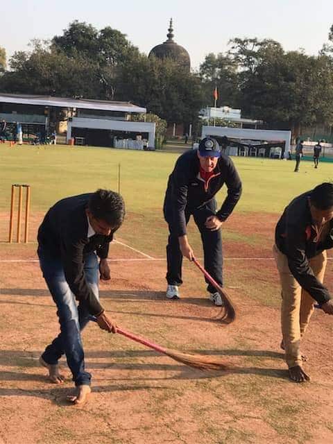 Cricket umpire Greg Davidson in India 