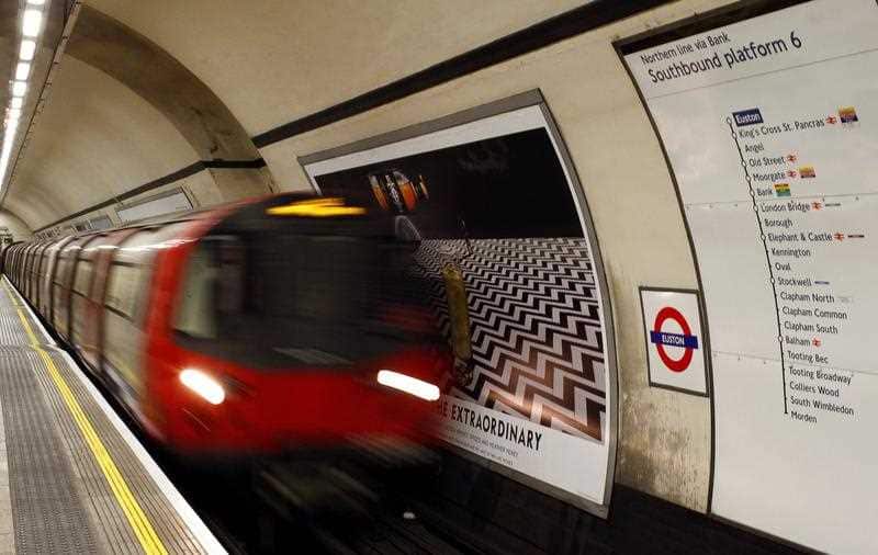 A London Underground train arrives at Euston tube station in London, Britain, 09 January 2013. The London Underground transportation system, better known as The Tube is celebrating its 150th anniversary in 2013.