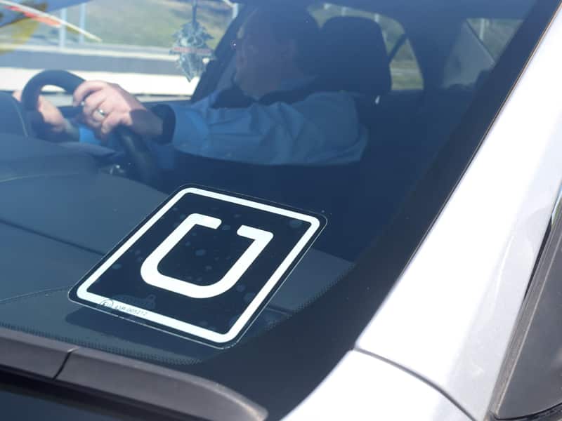 An Uber driver