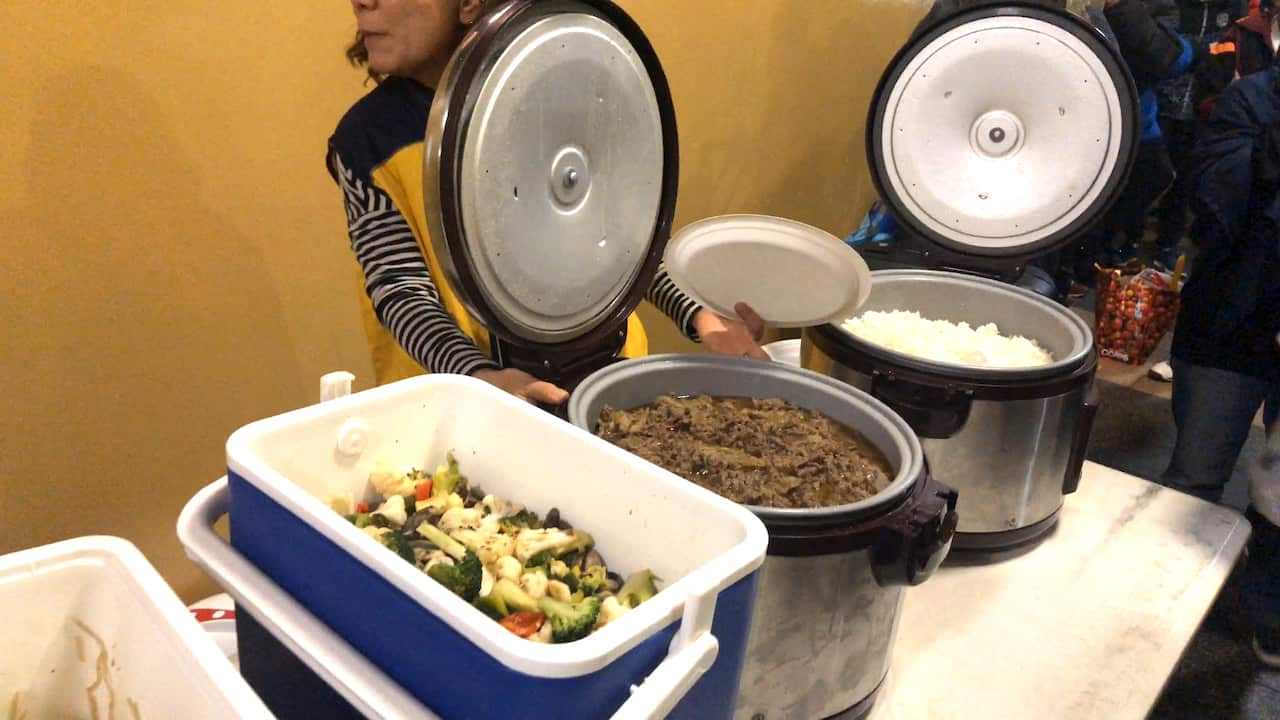 Hot meals for the homeless community in Sydney
