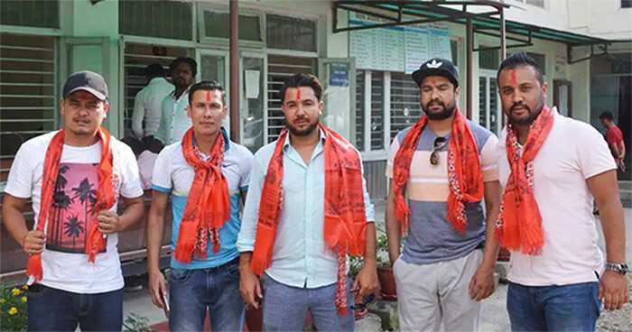 Nepali footballers after they were ordered to be released on June 7, 2018 by a special court after their involvement in an alleged match fixing scandal couldn't be proved in court.