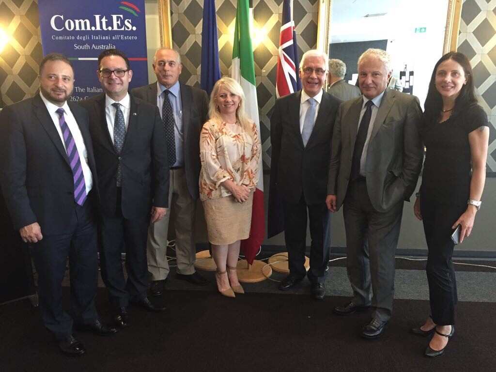 Francesco Pascalis with other Com.It.Es. presidents at their meeting in 2017.