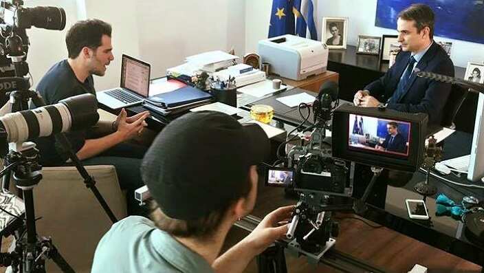 Greece's Main Opposition Leader and head of 'Nea Dimokratia' political party Kyriakos Mitsotakis.