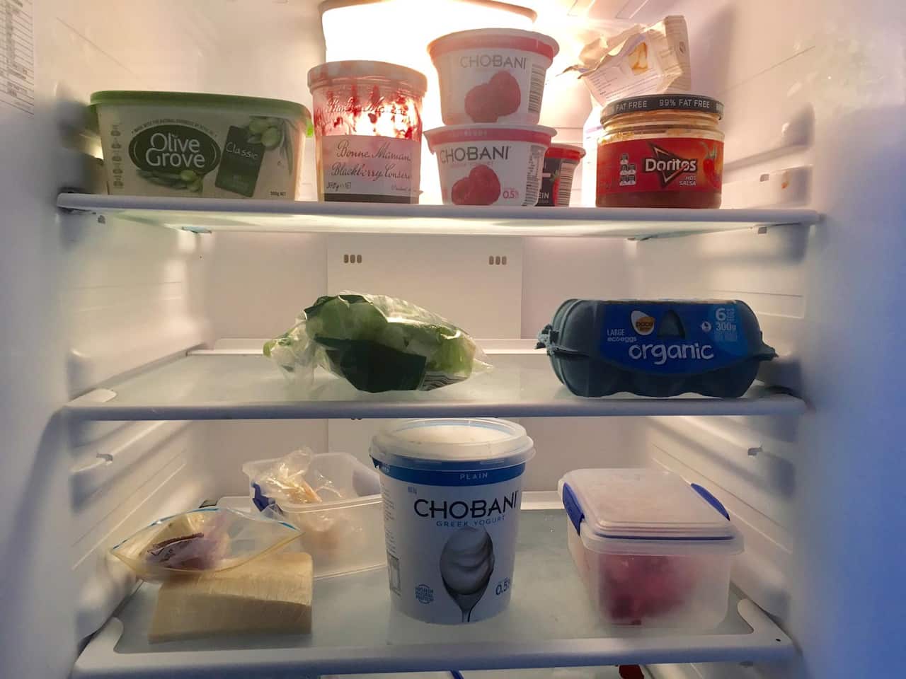 Il frigorifero di un single a dieta